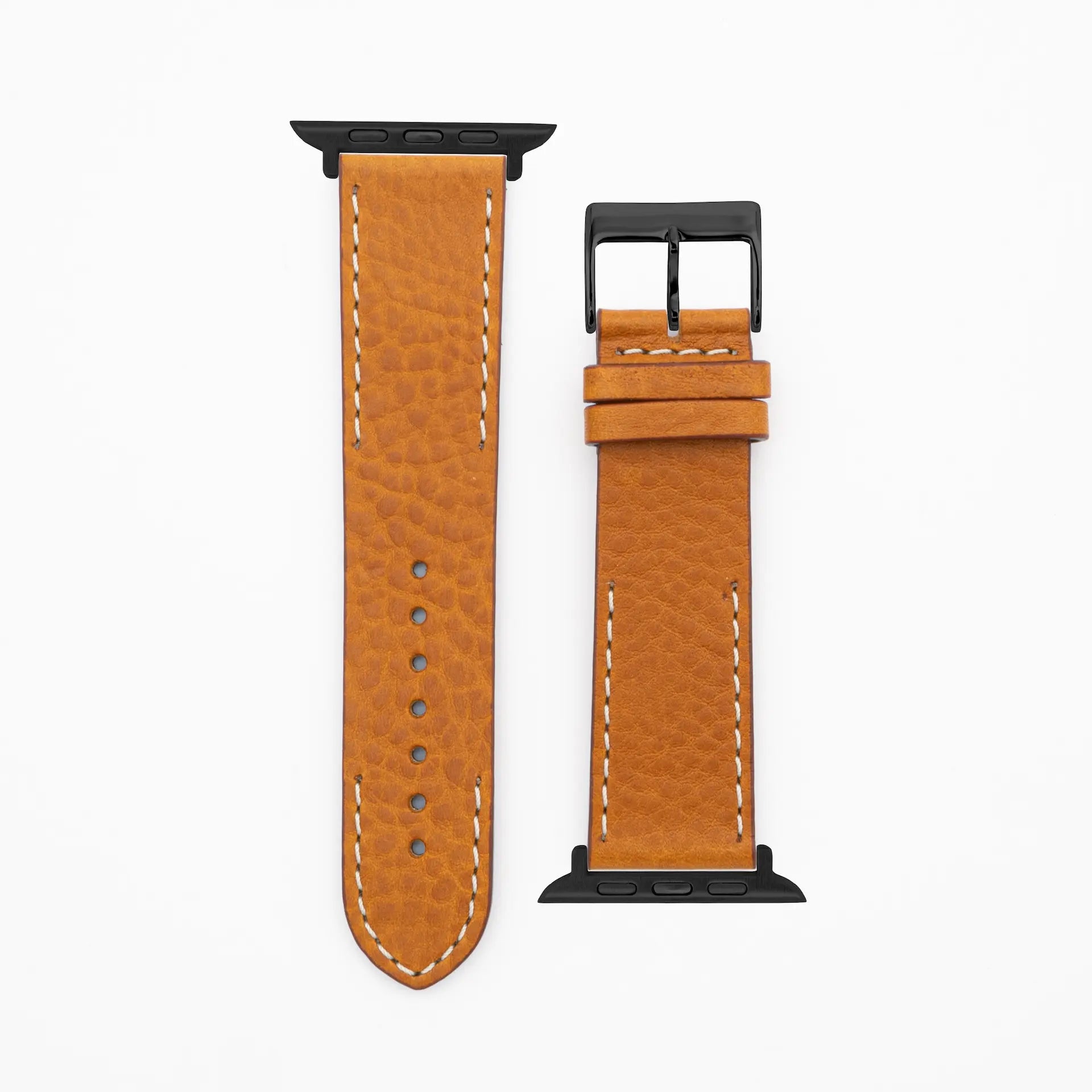 Modern Seam - Classic - Brown leather strap-Apple Watch-38/40/41mm-stainless steel black-strap