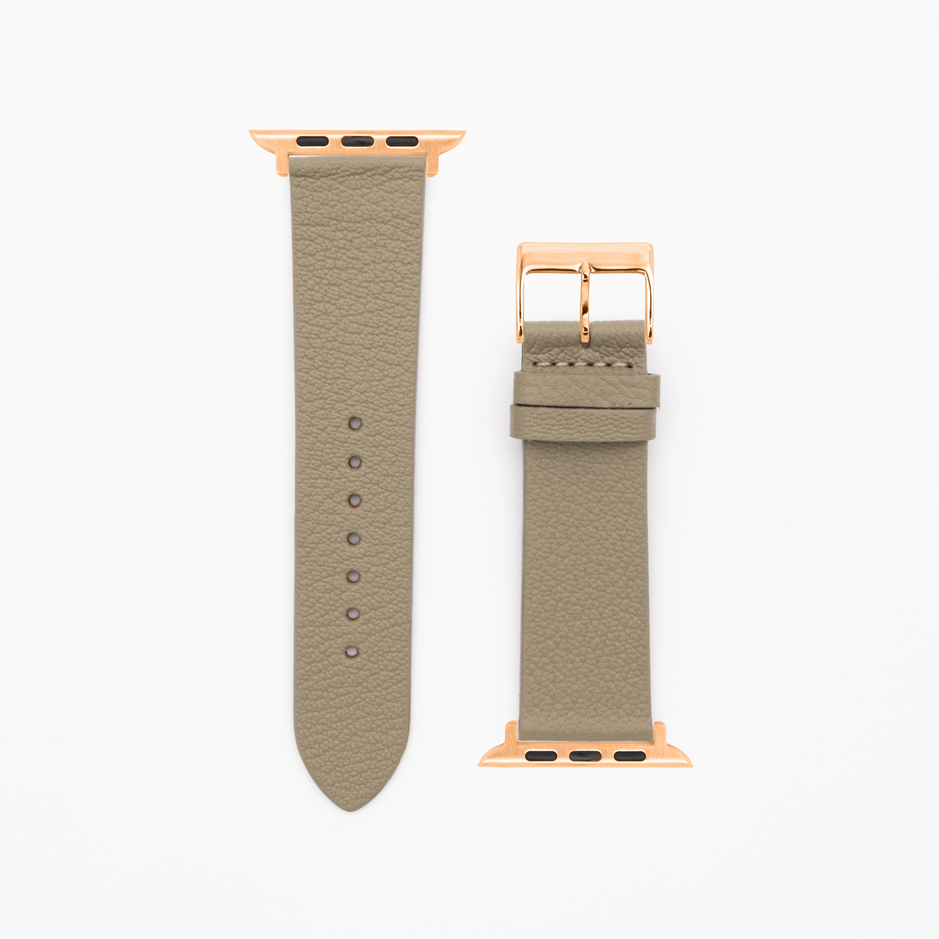 Goat · Classic · XS · Nude Leather Strap-Apple Watch 38/40/41mm-Stainless Steel Rose Noble Band