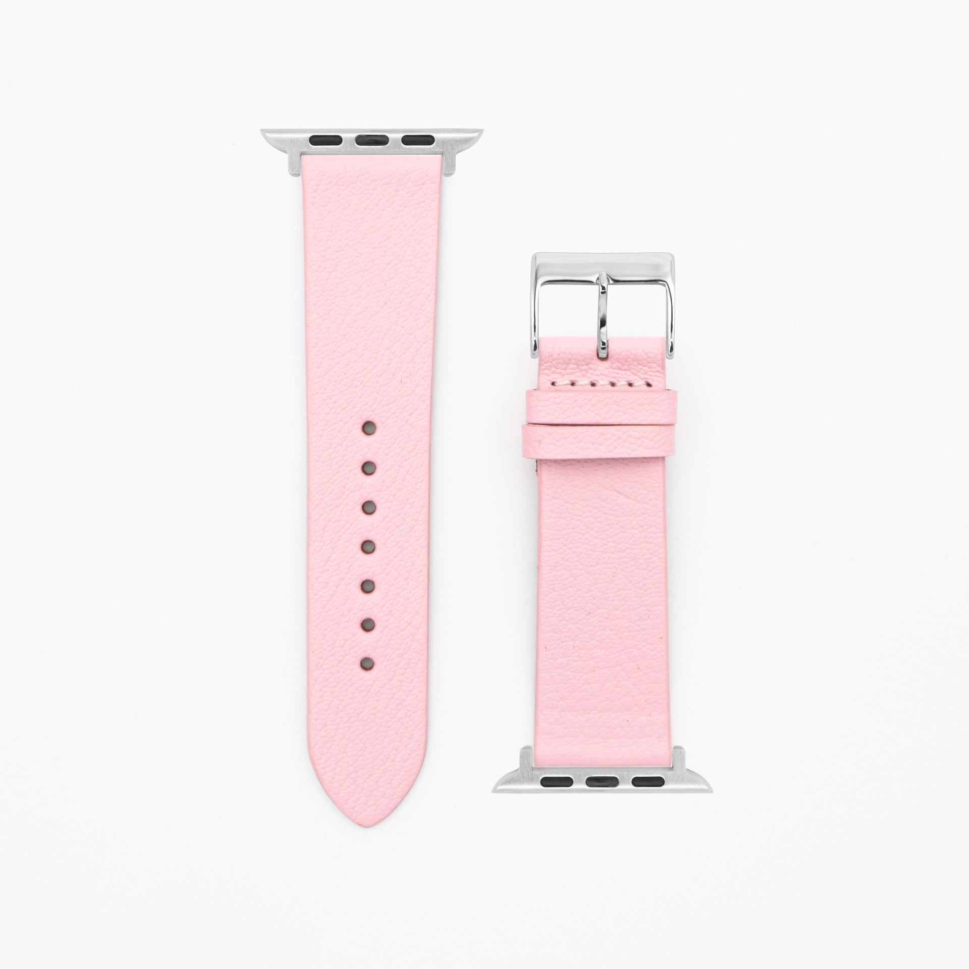 Goat - Classic - XS - Bracelet en cuir rose-Apple Watch-38/40/41mm-acier inoxydable-argent-bracelet précieux