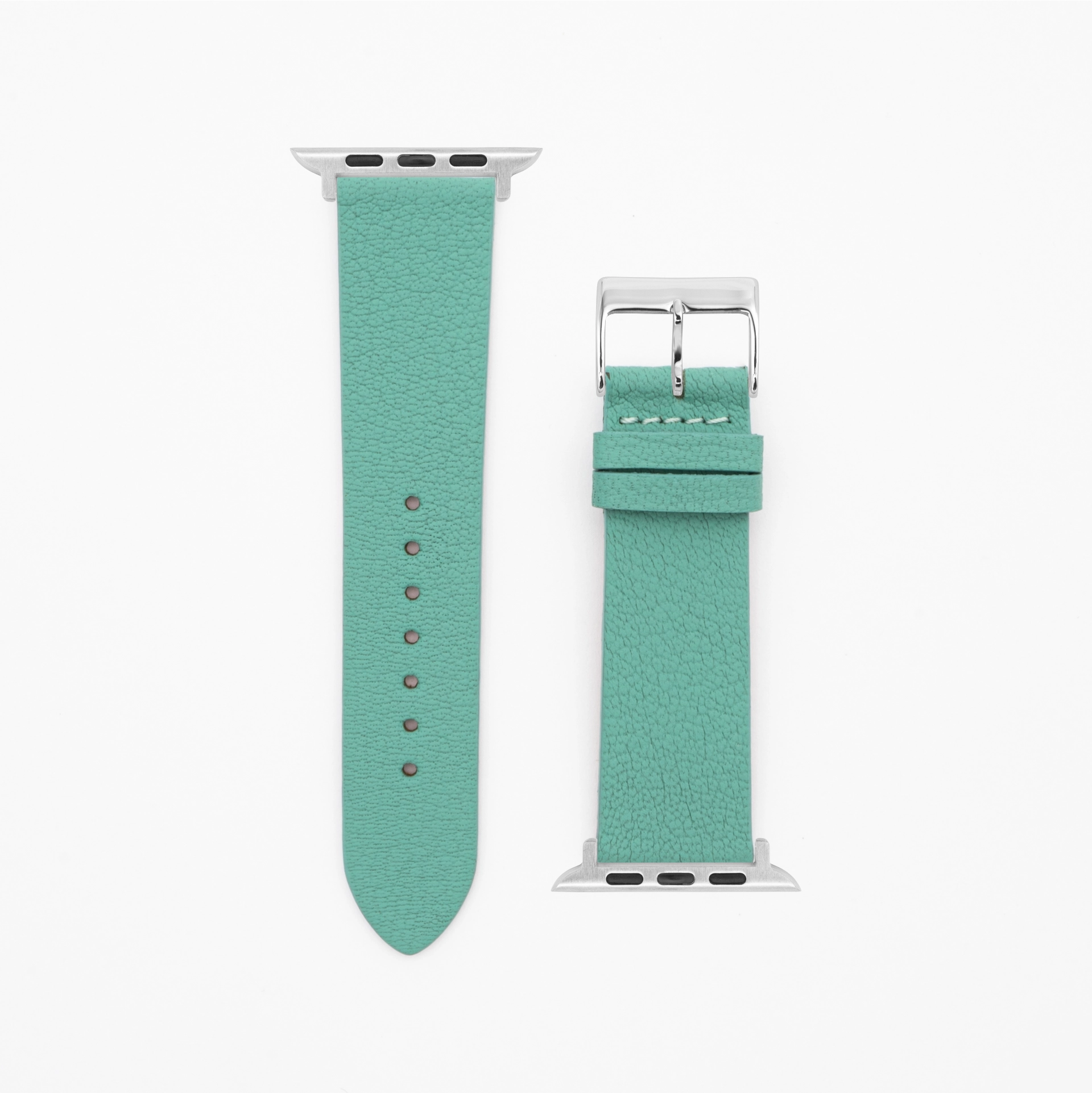 Goat - Classic - XS - Turquoise leather strap-Apple Watch-38/40/41mm-stainless steel silver-Edelband