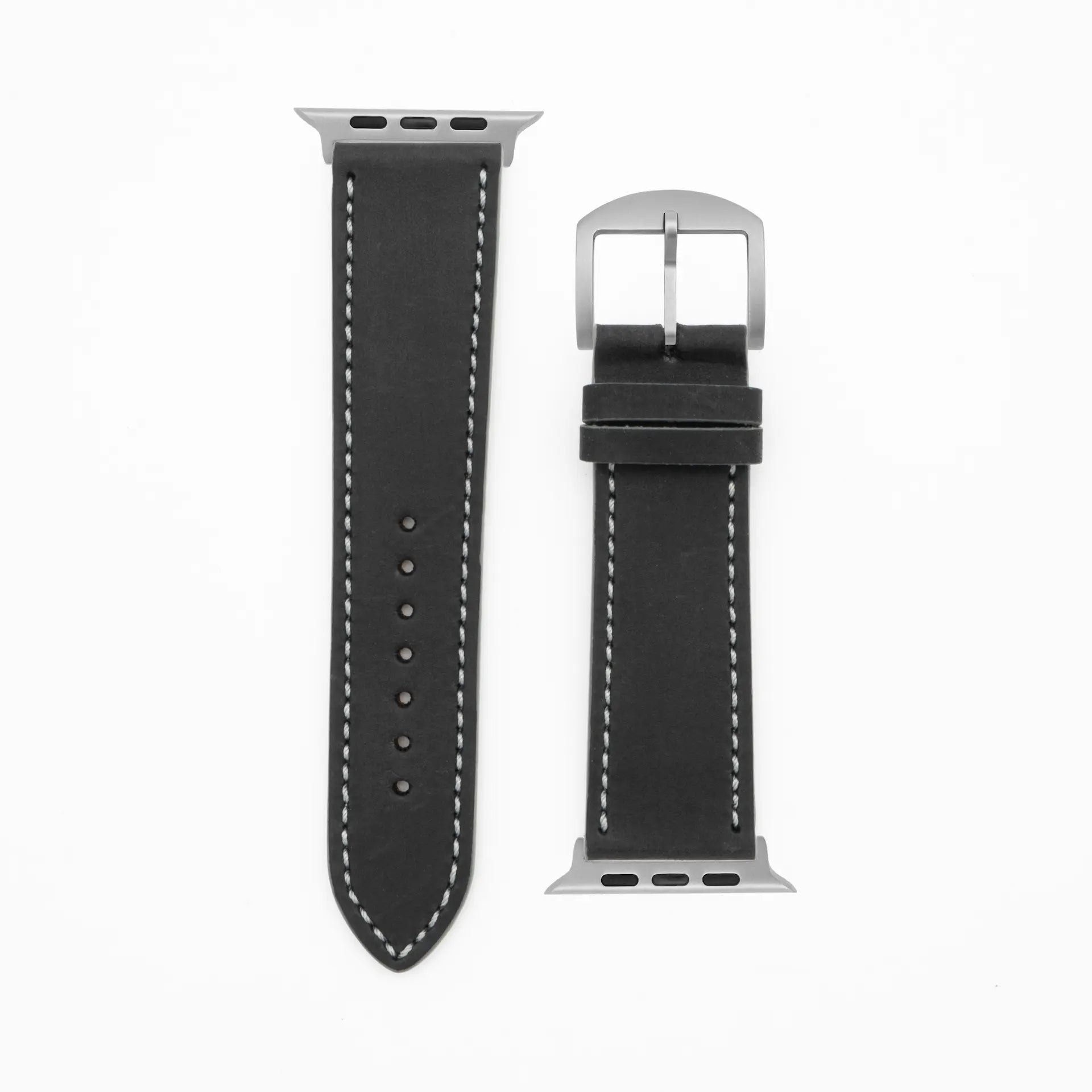 Western - Vintage - Black leather strap-Apple Watch Ultra-49mm titanium band